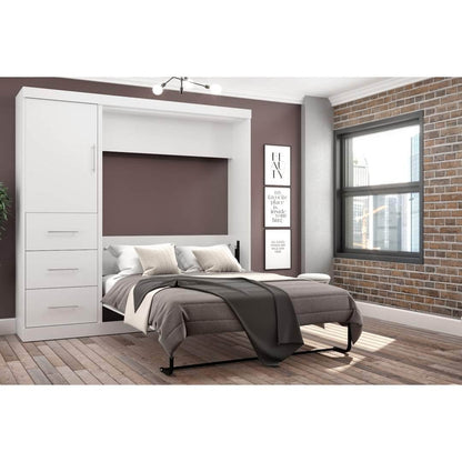 Modubox Murphy Wall Bed Nebula Full Murphy Wall Bed and Storage Unit with Drawers (84W) - Available in 3 Colours