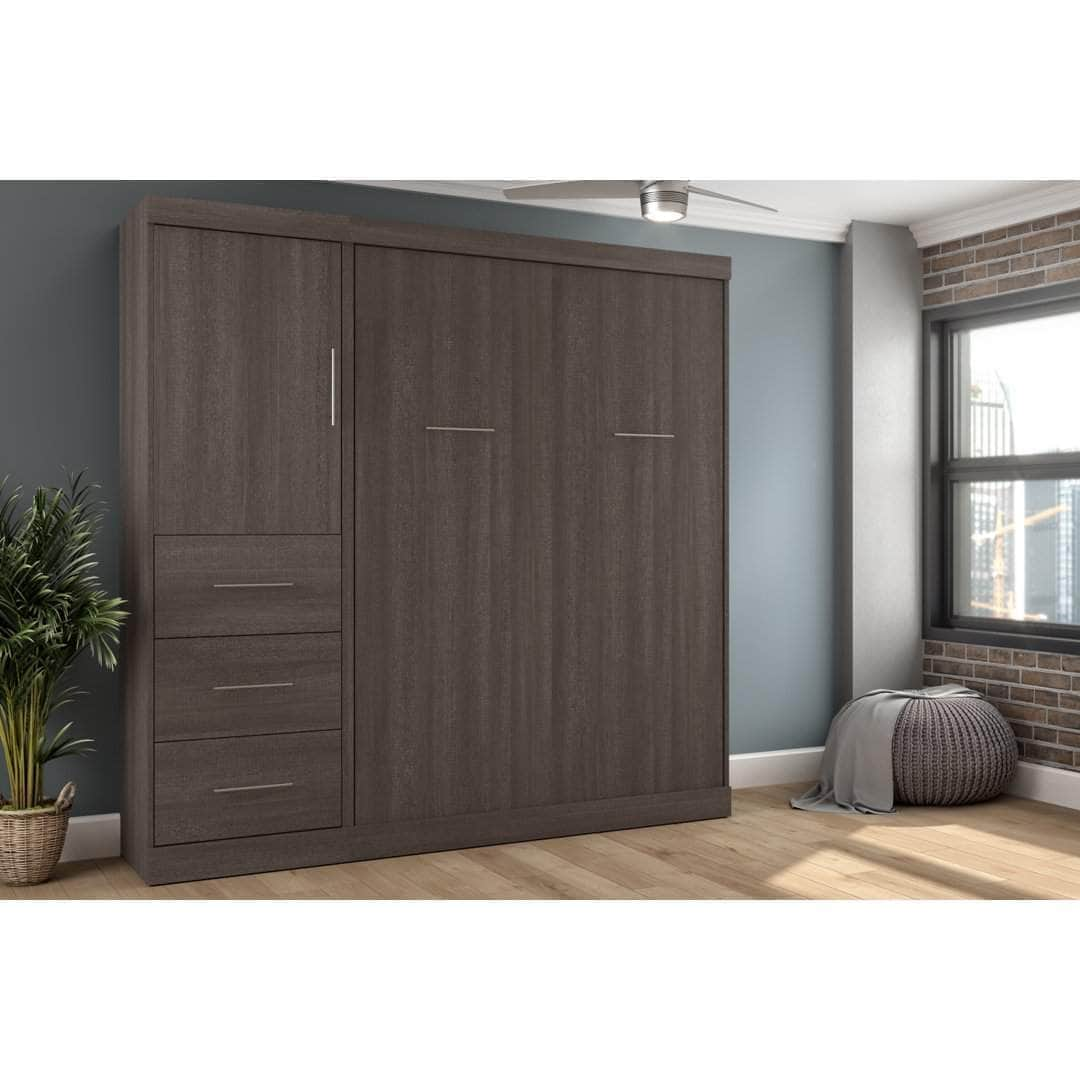 Modubox Murphy Wall Bed Nebula Full Murphy Wall Bed and Storage Unit with Drawers (84W) - Available in 3 Colours