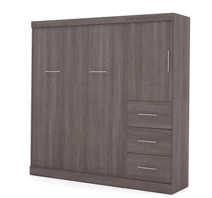 Modubox Murphy Wall Bed Nebula Full Murphy Wall Bed and Storage Unit with Drawers (84W) - Available in 3 Colours