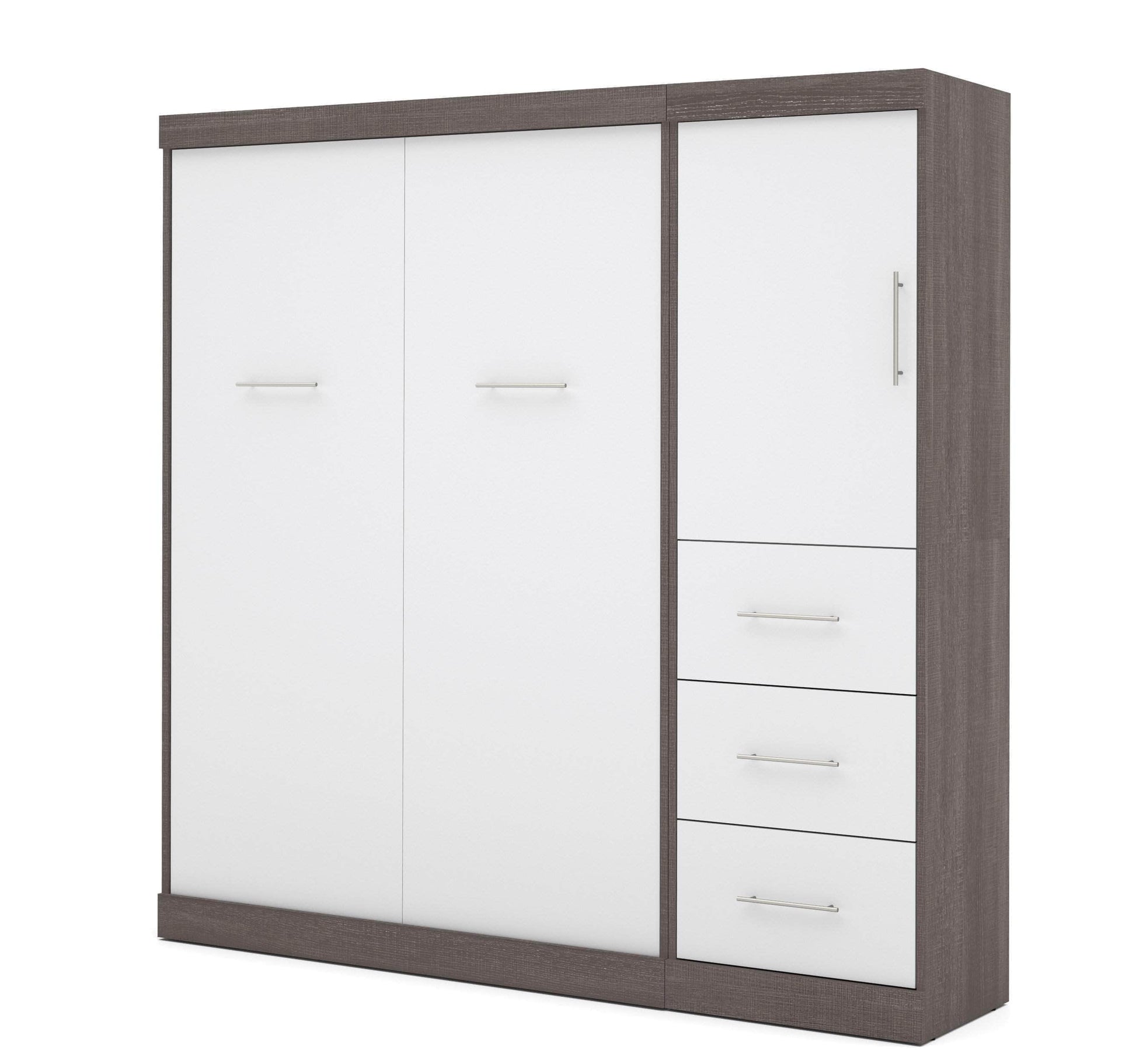 Modubox Murphy Wall Bed Nebula Full Murphy Wall Bed and Storage Unit with Drawers (84W) - Available in 3 Colours