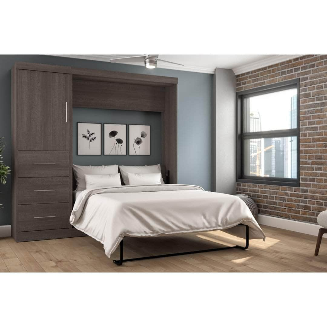 Modubox Murphy Wall Bed Nebula Full Murphy Wall Bed and Storage Unit with Drawers (84W) - Available in 3 Colours