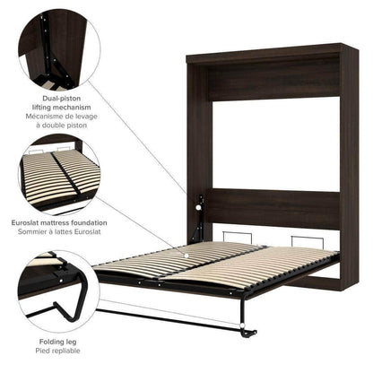 Modubox Murphy Wall Bed Nebula Queen Size Murphy Wall Pull Down Bed - Available in 3 Colours