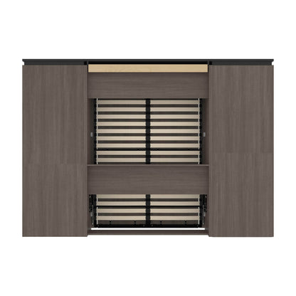 Modubox Murphy Wall Bed Orion 118"W Full Murphy Wall Bed with Multifunctional Storage and Drawers - Available in 2 Colours