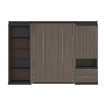 Modubox Murphy Wall Bed Orion 118"W Full Murphy Wall Bed with Multifunctional Storage - Available in 2 Colours