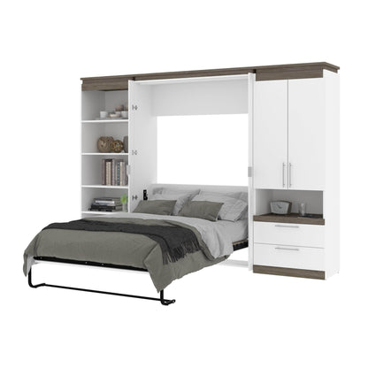 Modubox Murphy Wall Bed Orion 118"W Full Murphy Wall Bed with Multifunctional Storage - Available in 2 Colours