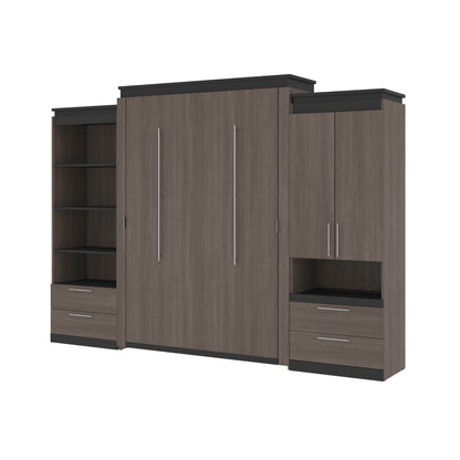 Modubox Murphy Wall Bed Orion 124"W Queen Murphy Wall Bed with Multifunctional Storage and Drawers - Available in 2 Colours