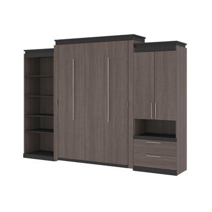 Modubox Murphy Wall Bed Orion 124"W Queen Murphy Wall Bed with Multifunctional Storage - Available in 2 Colours