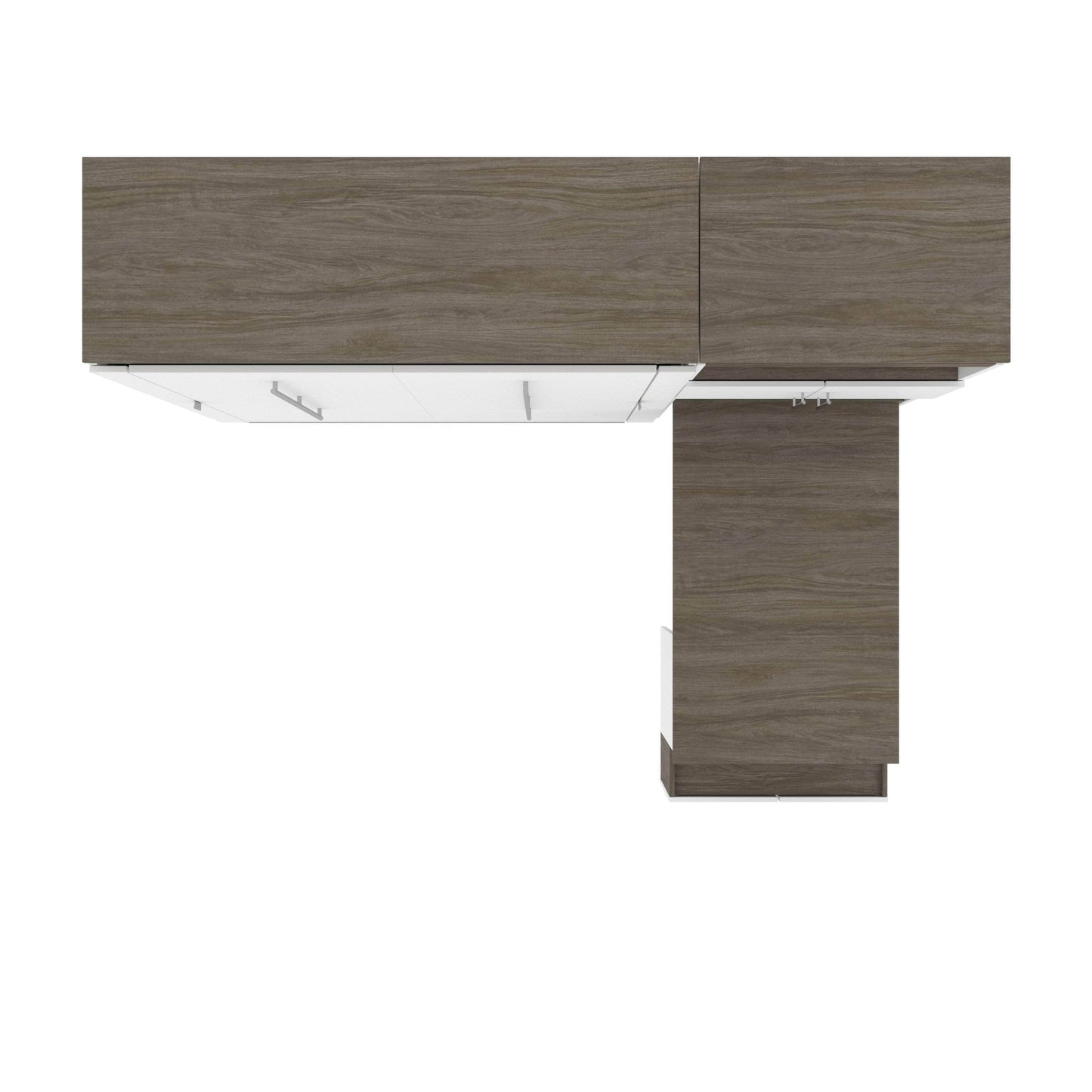 Modubox Murphy Wall Bed Orion Full Murphy Wall Bed and Shelving Unit with Fold-Out Desk (89W) - Available in 2 Colours