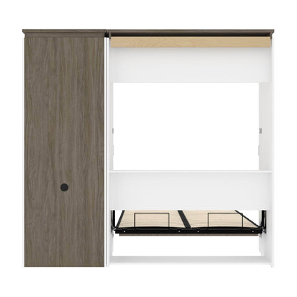 Modubox Murphy Wall Bed Orion Full Murphy Wall Bed and Shelving Unit with Fold-Out Desk (89W) - Available in 2 Colours