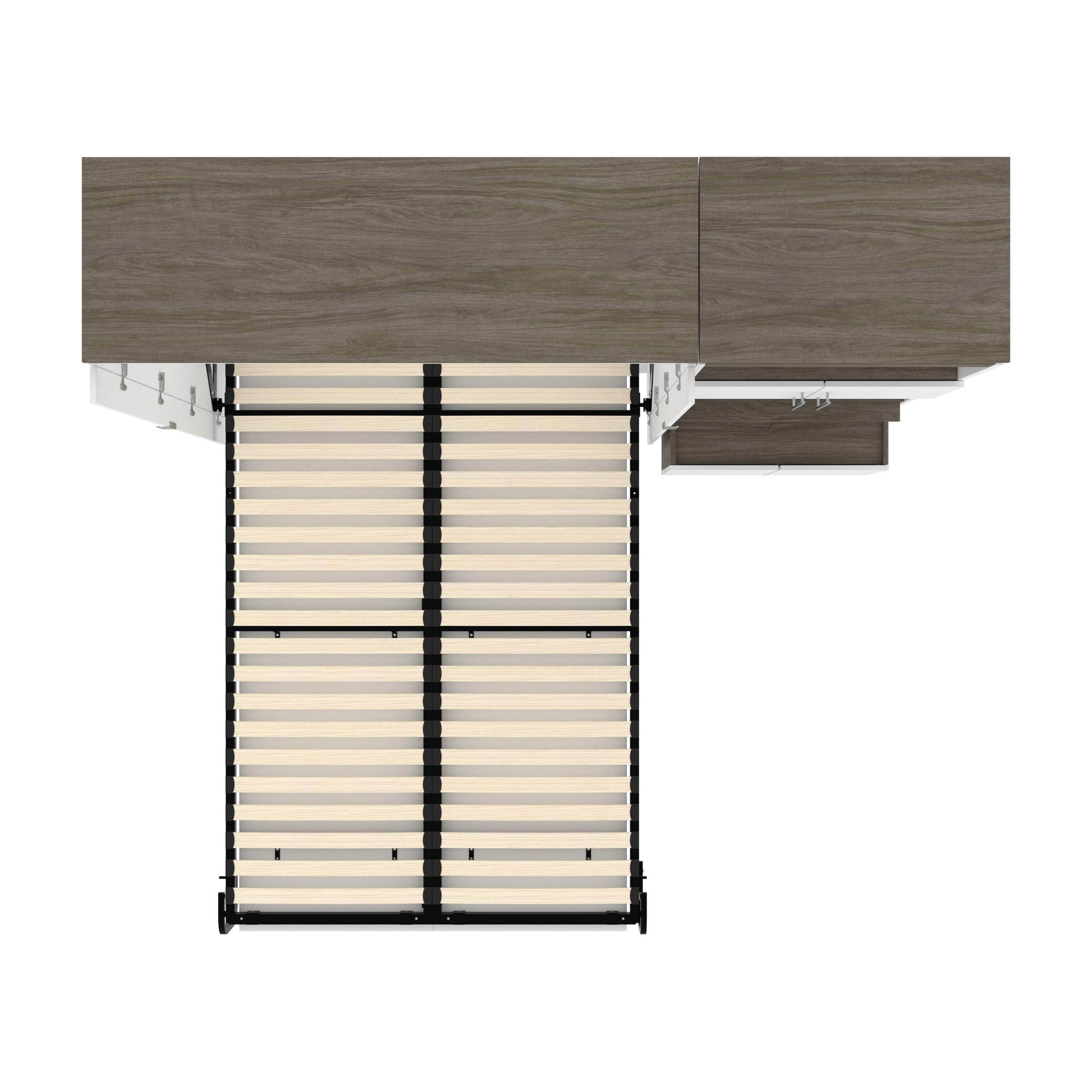 Modubox Murphy Wall Bed Orion Full Murphy Wall Bed and Shelving Unit with Fold-Out Desk (89W) - Available in 2 Colours