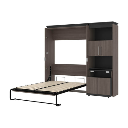 Modubox Murphy Wall Bed Orion Full Murphy Wall Bed and Shelving Unit with Fold-Out Desk (89W) - Available in 2 Colours