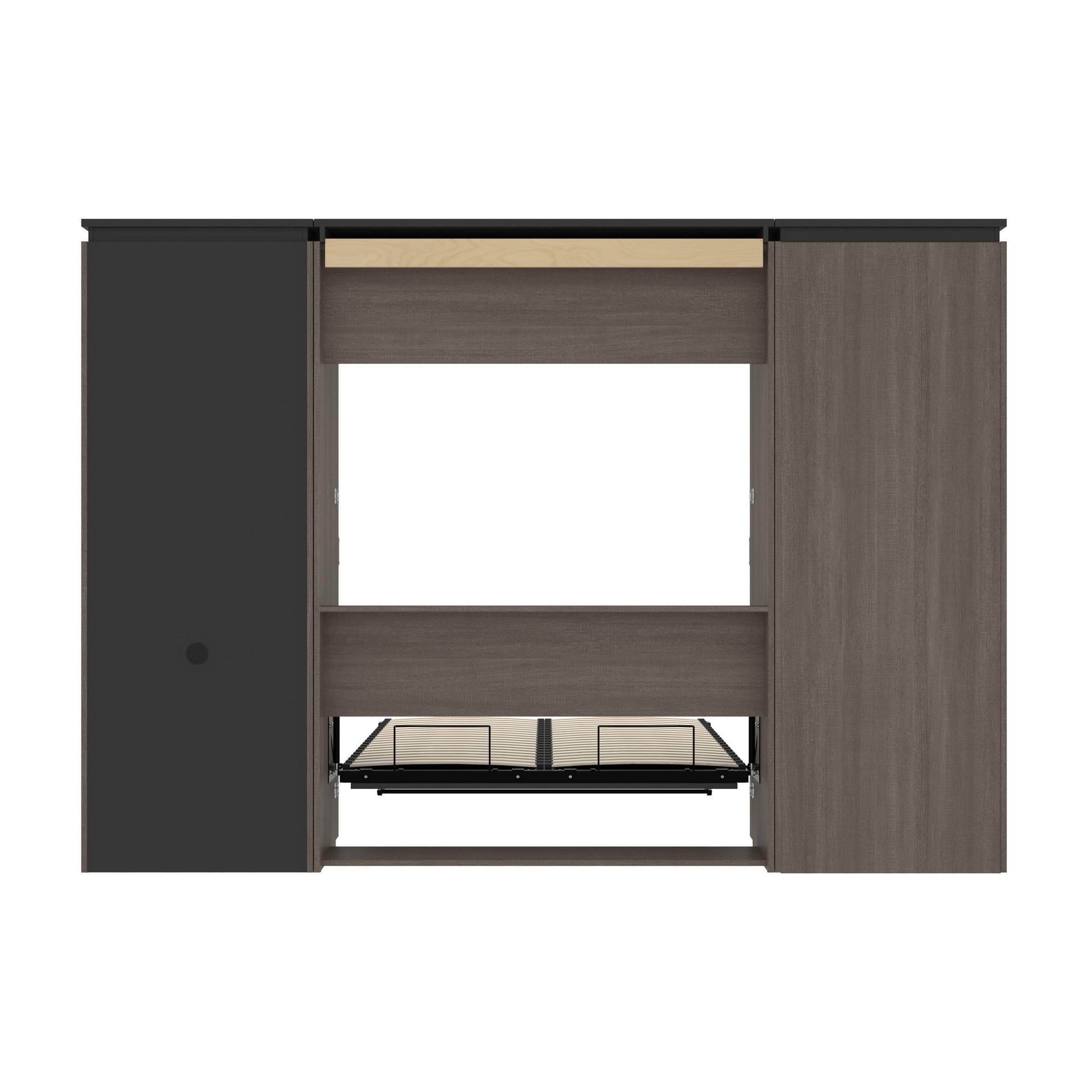 Modubox Murphy Wall Bed Orion Full Murphy Wall Bed with Shelving and Fold-Out Desk (119W) - Available in 2 Colours