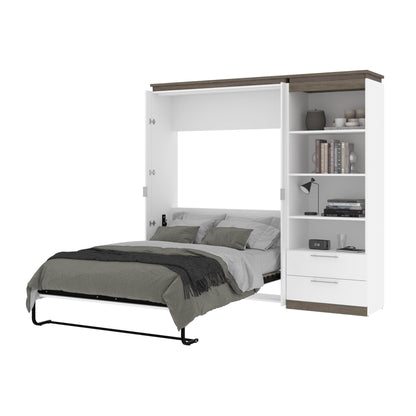 Modubox Murphy Wall Bed Orion Full Murphy Wall Bed with Shelving Unit and Drawers - Available in 2 Colours