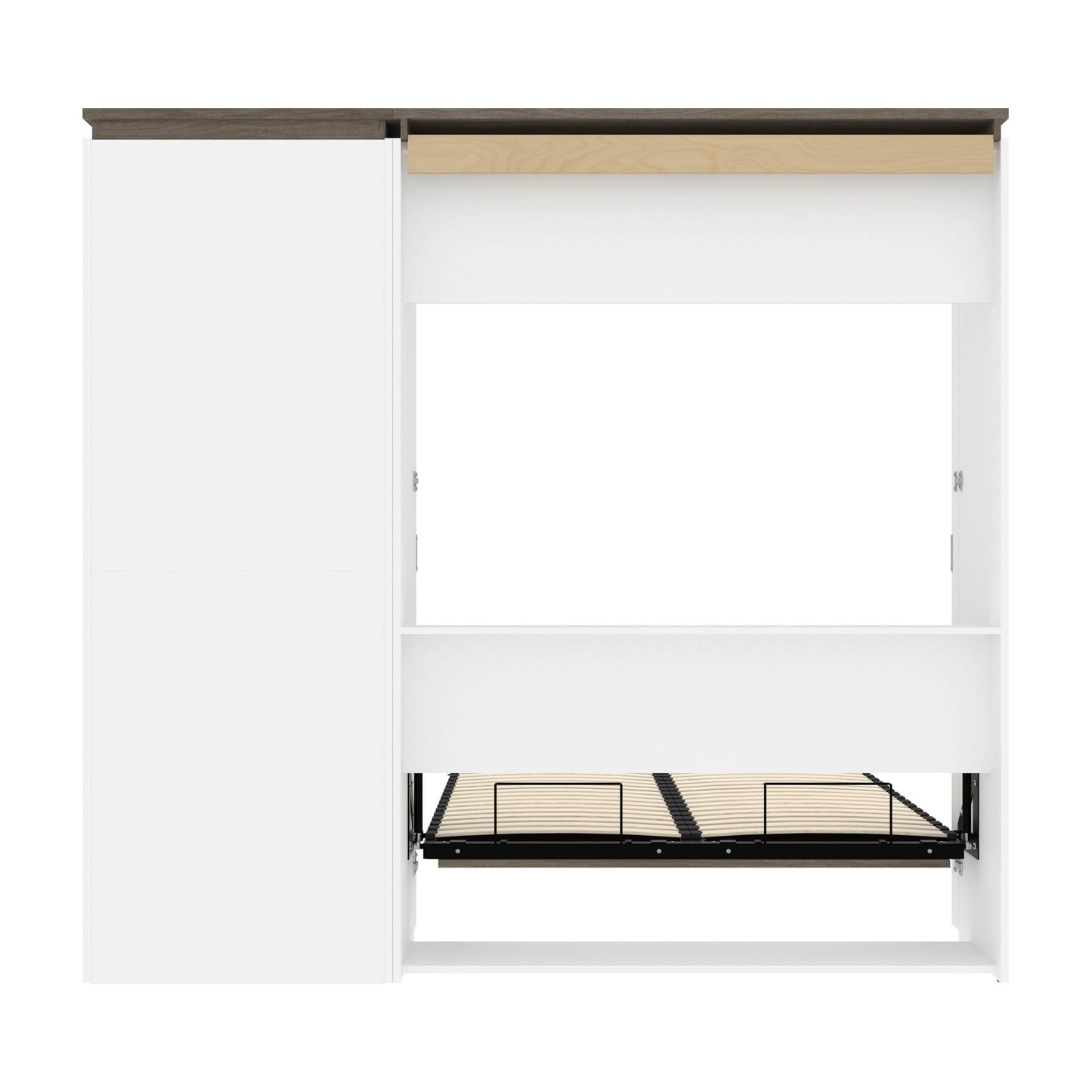 Modubox Murphy Wall Bed Orion Full Murphy Wall Bed with Shelving Unit and Drawers - Available in 2 Colours