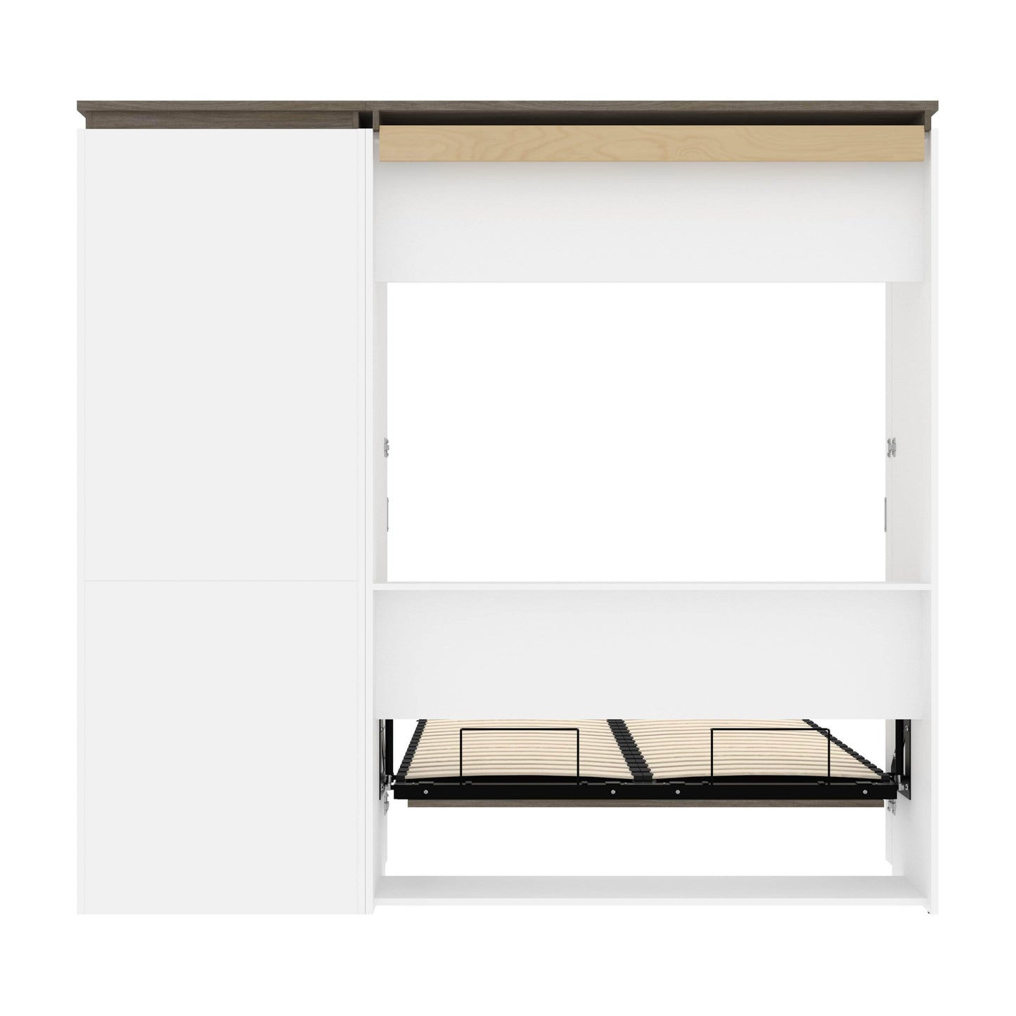 Modubox Murphy Wall Bed Orion Full Murphy Wall Bed with Storage Cabinet and Pull-Out Shelf - Available in 2 Colours