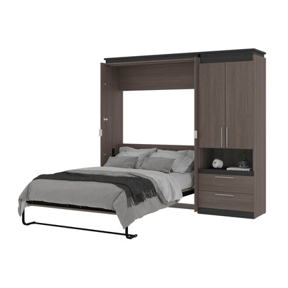 Modubox Murphy Wall Bed Orion Full Murphy Wall Bed with Storage Cabinet and Pull-Out Shelf - Available in 2 Colours