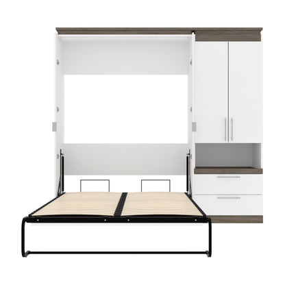 Modubox Murphy Wall Bed Orion Full Murphy Wall Bed with Storage Cabinet and Pull-Out Shelf - Available in 2 Colours