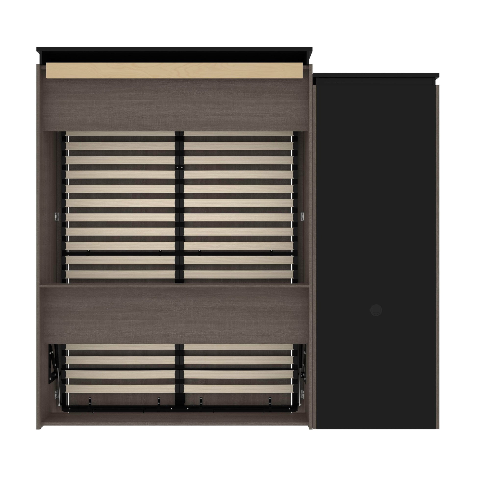 Modubox Murphy Wall Bed Orion Queen Murphy Wall Bed and Shelving Unit with Fold-Out Desk (95W) - Available in 2 Colours