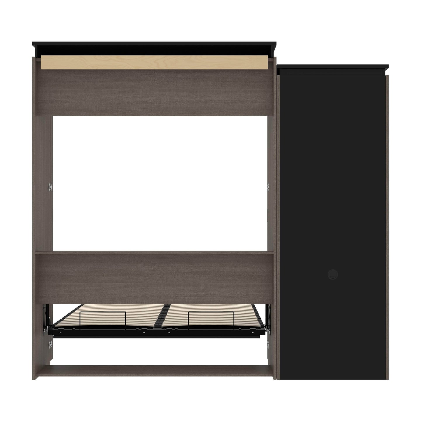 Modubox Murphy Wall Bed Orion Queen Murphy Wall Bed and Shelving Unit with Fold-Out Desk (95W) - Available in 2 Colours