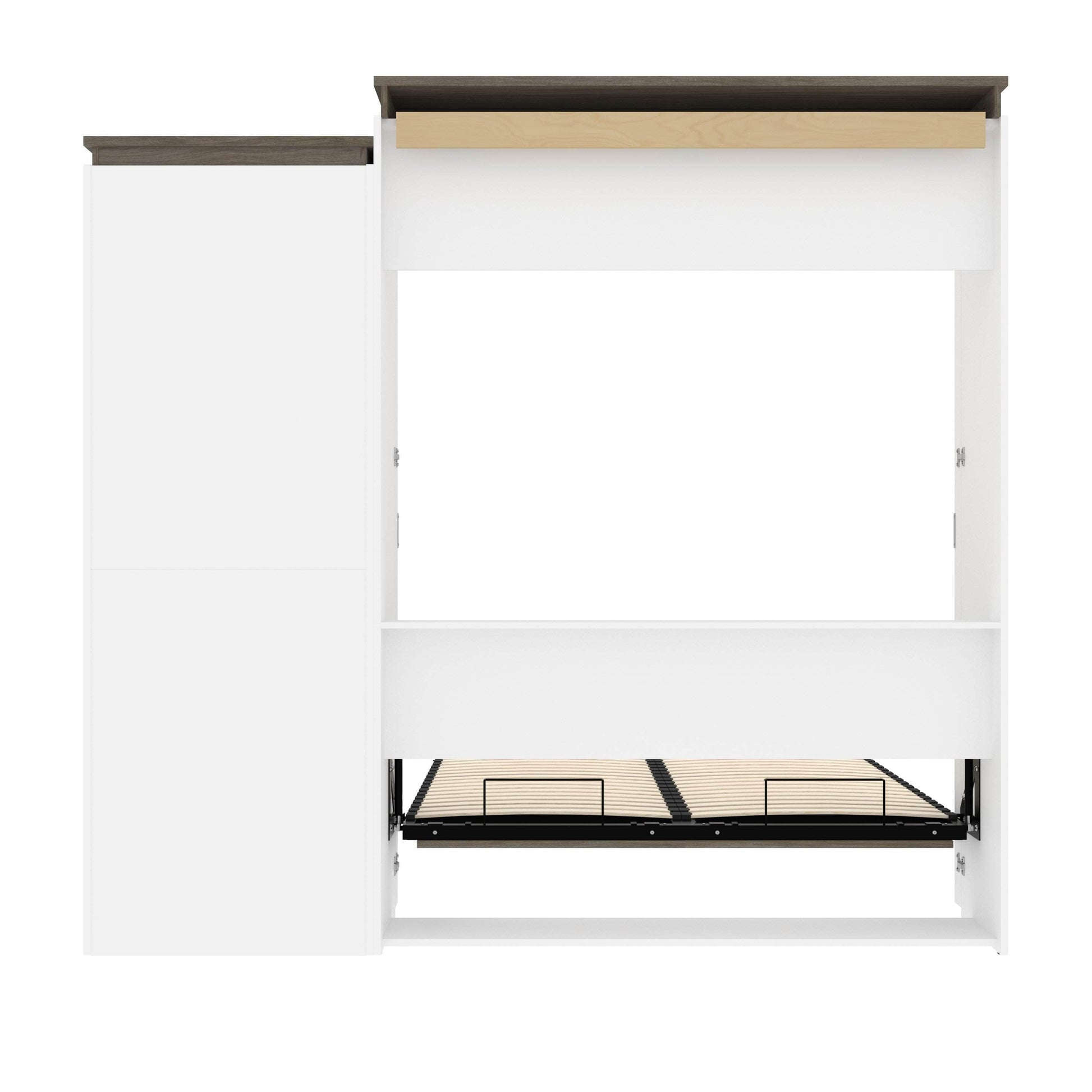 Modubox Murphy Wall Bed Orion Queen Murphy Wall Bed with Shelving Unit and Drawers - Available in 2 Colours