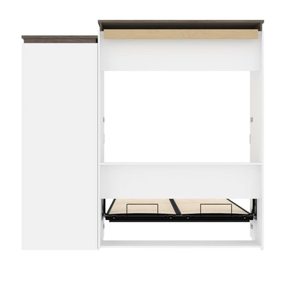 Modubox Murphy Wall Bed Orion Queen Wall Murphy Bed with Storage Cabinet and Pull-Out Shelf - Available in 2 Colours