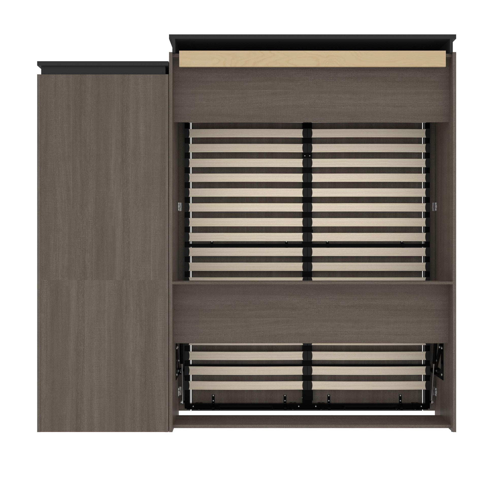 Modubox Murphy Wall Bed Orion Queen Wall Murphy Bed with Storage Cabinet and Pull-Out Shelf - Available in 2 Colours