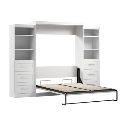 Modubox Murphy Wall Bed Pur 115" Queen Size Murphy Wall Bed with 2 Storage Units - Available in 3 Colours