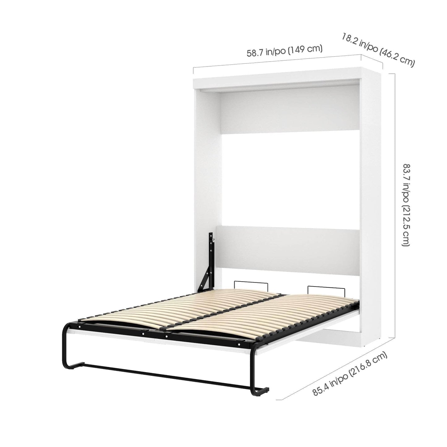 Modubox Murphy Wall Bed Pur Full Murphy Wall Bed, 2 Storage Units and a Sofa - Available in 2 Colours