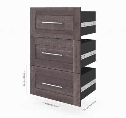 Modubox Murphy Wall Bed Pur Full Murphy Wall Bed and 1 Storage Unit with Drawers (84”) - Available in 3 Colours