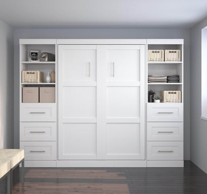 Modubox Murphy Wall Bed Pur Full Murphy Wall Bed and 2 Storage Units with Drawers (109W) - Available in 3 Colours