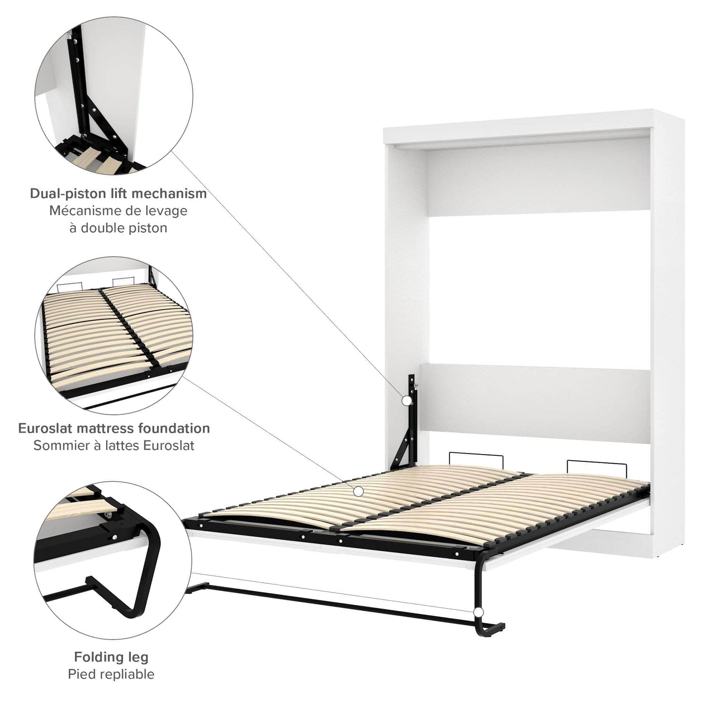 Modubox Murphy Wall Bed Pur Full Murphy Wall Bed and a Sofa - Available in 2 Colours