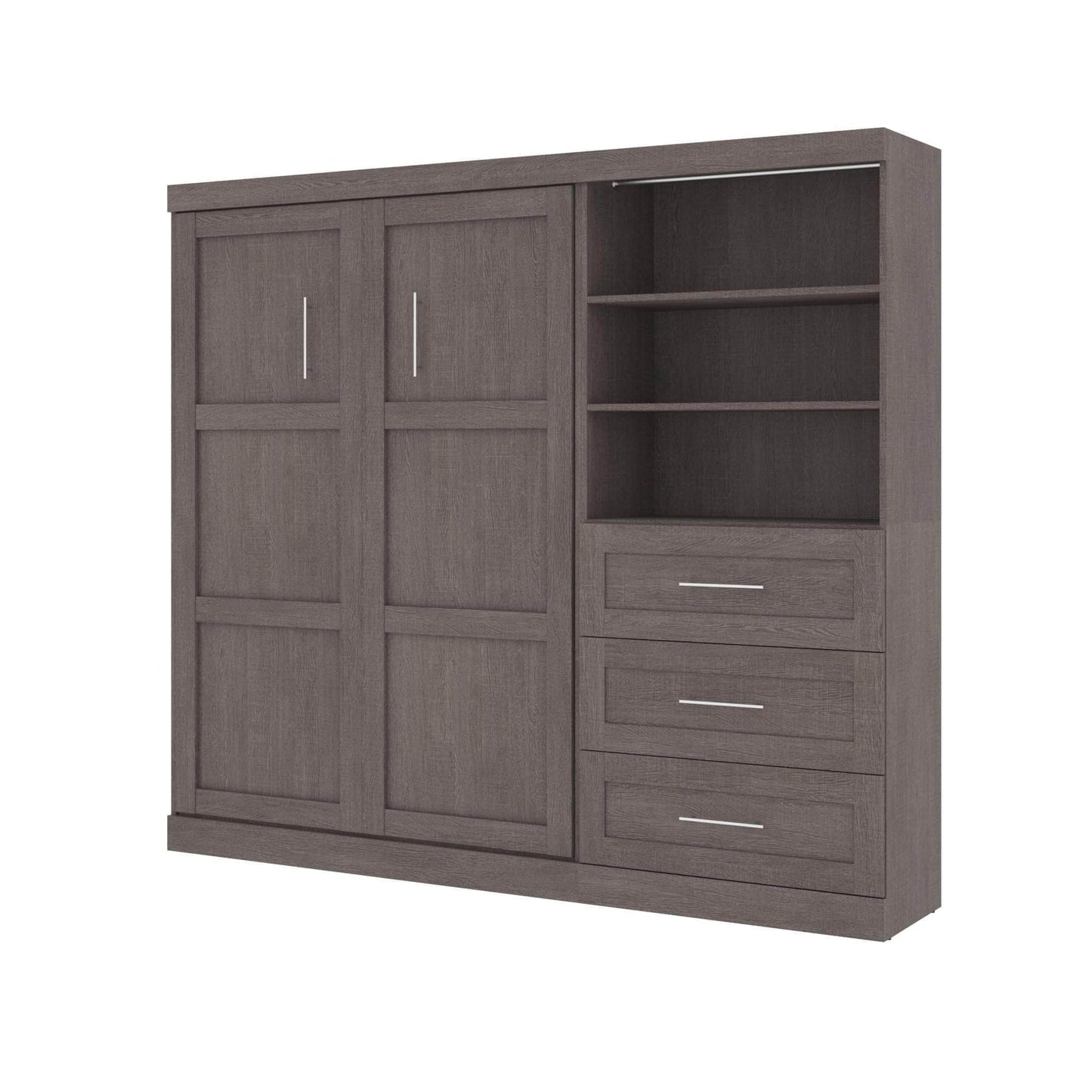 Modubox Murphy Wall Bed Pur Full Murphy Wall Bed and Storage Unit with Drawers (95W) - Available in 2 Colours