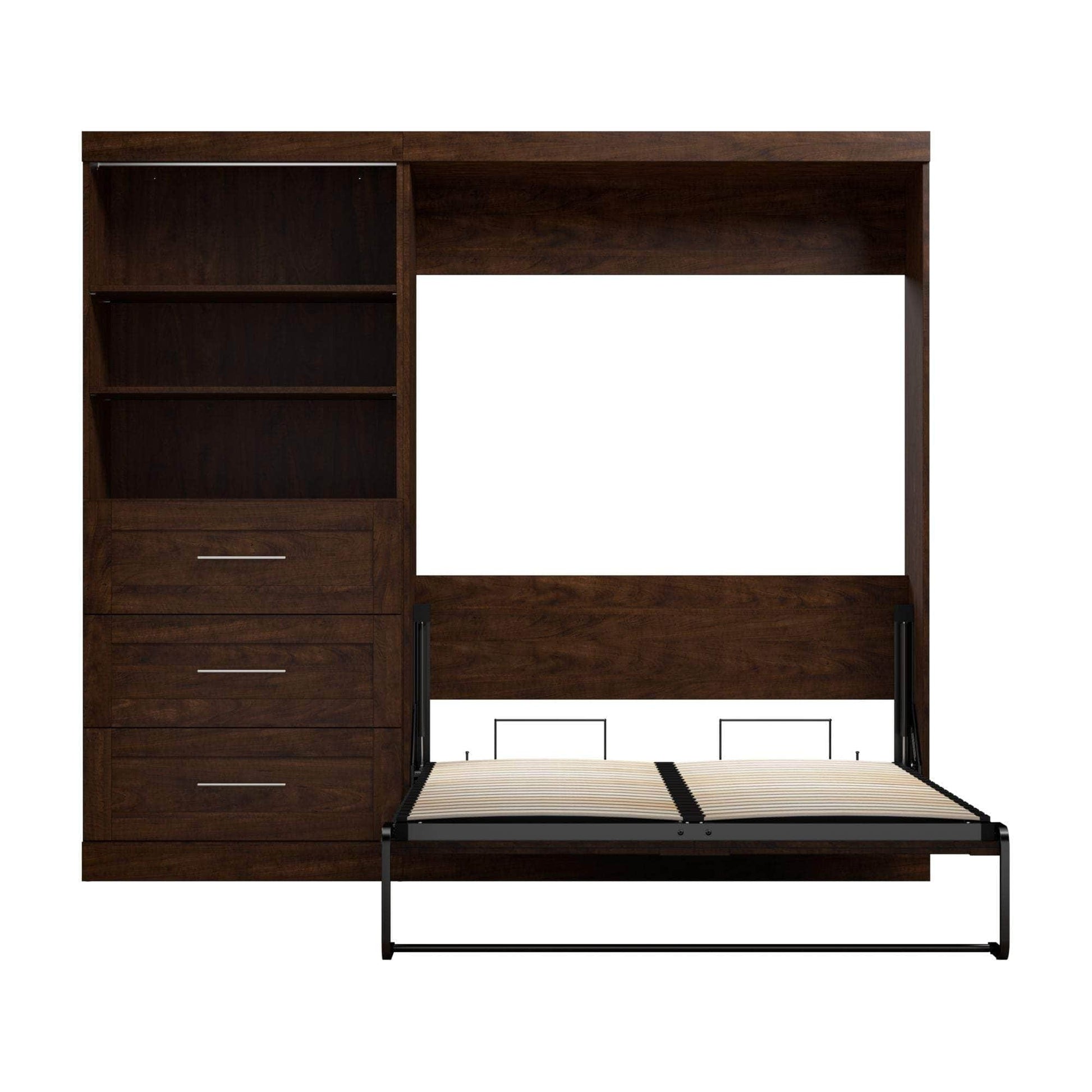 Modubox Murphy Wall Bed Pur Full Murphy Wall Bed and Storage Unit with Drawers (95W) - Available in 2 Colours