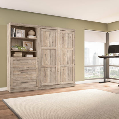 Modubox Murphy Wall Bed Pur Full Murphy Wall Bed and Storage Unit with Drawers (95W) - Available in 3 Colours