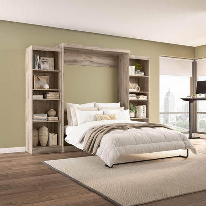 Modubox Murphy Wall Bed Pur Queen Murphy Wall Bed and 2 Storage Units (115W) - Available in 7 Colours