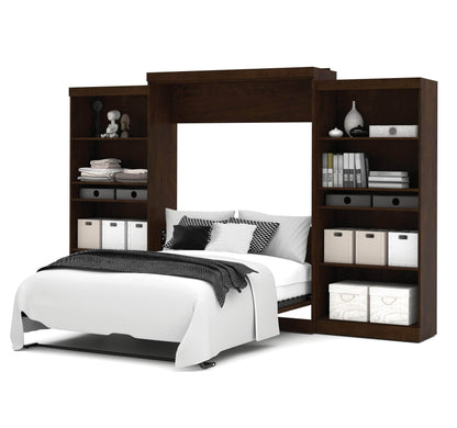 Modubox Murphy Wall Bed Pur Queen Murphy Wall Bed and 2 Storage Units (136”) - Available in 2 Colours