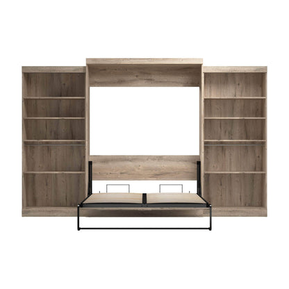 Modubox Murphy Wall Bed Pur Queen Murphy Wall Bed and 2 Storage Units (136”) - Available in 6 Colours