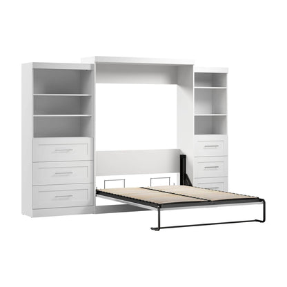 Modubox Murphy Wall Bed Pur Queen Murphy Wall Bed and 2 Storage Units with Drawers (126”) - Available in 2 Colours