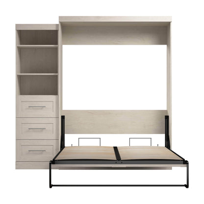 Modubox Murphy Wall Bed Pur Queen Murphy Wall Bed and Storage Unit with Drawers (90W) - Available in 7 Colours