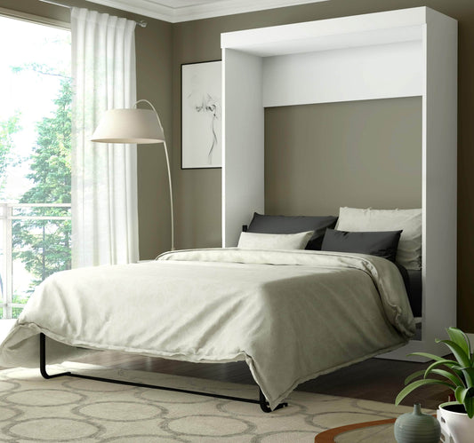 Modubox Murphy Wall Bed White Edge 60W Full Murphy Wall Bed - White