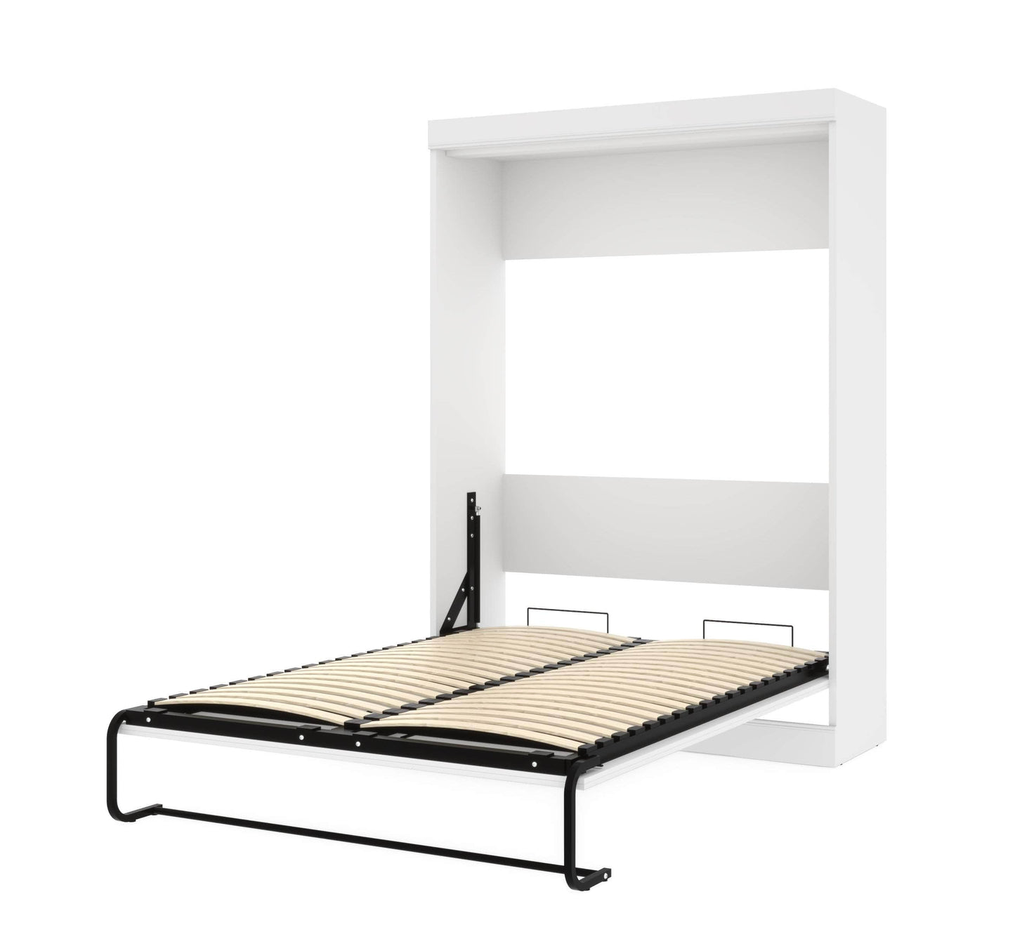 Modubox Murphy Wall Bed White Edge 60W Full Murphy Wall Bed - White