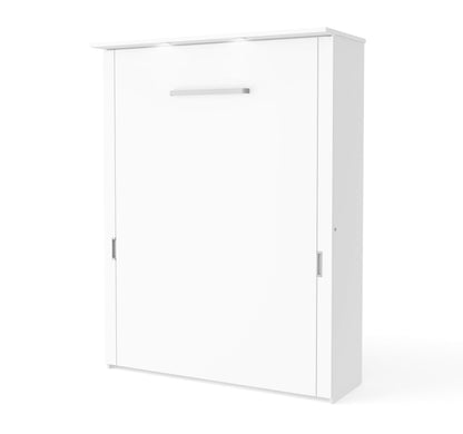 Modubox Murphy Wall Bed White Lumina Queen Murphy Wall Bed and 1 Storage Unit (89”) - White