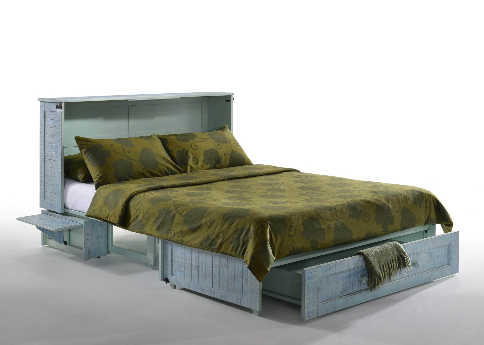 Night and Day Murphy Cabinet Bed Poppy Cabinet Murphy Bed with Queen Gel Memory Foam Mattress - Available in 4 Colours