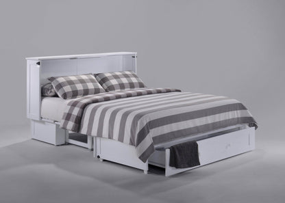 Night and Day Murphy Cabinet Bed White Clover Queen Size Murphy Bed Cabinet with Gel Memory Foam Mattress - Available in 3 Colours