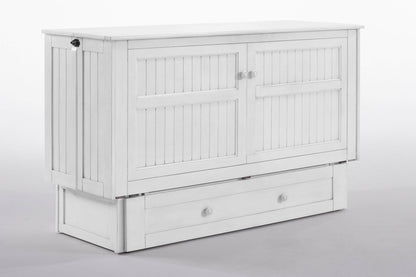 Night and Day Murphy Cabinet Bed White Daisy Murphy Cabinet Bed with Queen Gel Memory Foam Mattress - Available in 3 Colours