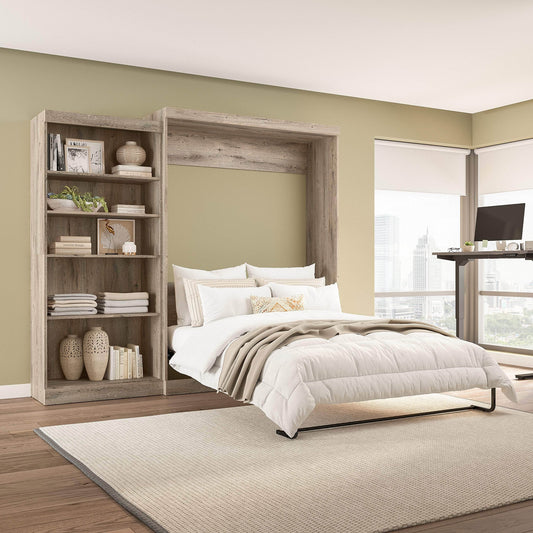 Pending - Modubox Murphy Wall Bed Pur  Murphy Bed with Closet Organizer (101W) - Available in 7 Colours