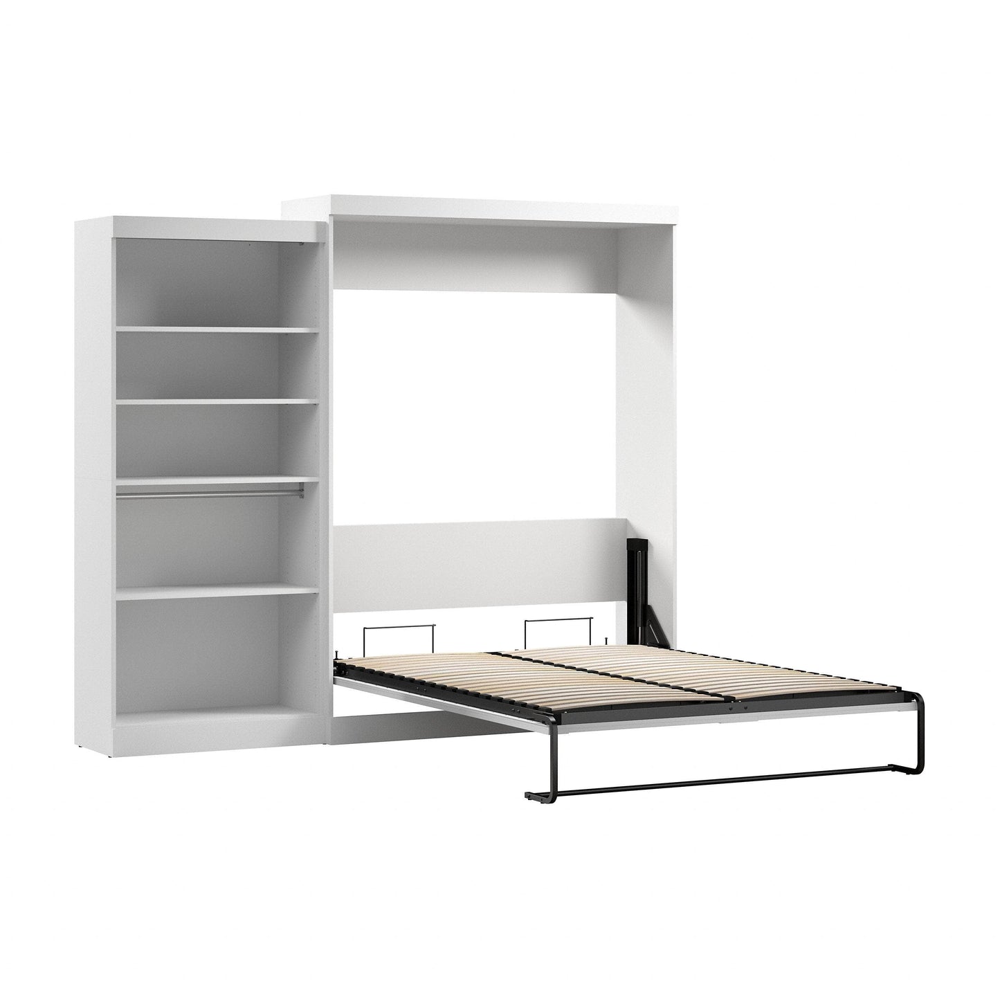 Pending - Modubox Murphy Wall Bed White Pur  Murphy Bed with Closet Organizer (101W) - Available in 7 Colours