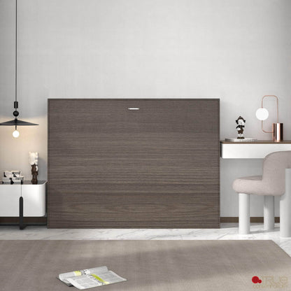 Pending - True Contemporary Heidi Brown Horizontal Murphy Wall Pull Down Bed - Available in 3 Sizes