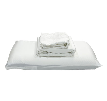 Breeze Bamboo Bed Sheet and Pillowcase Bedding Package in White - Available in 4 Sizes