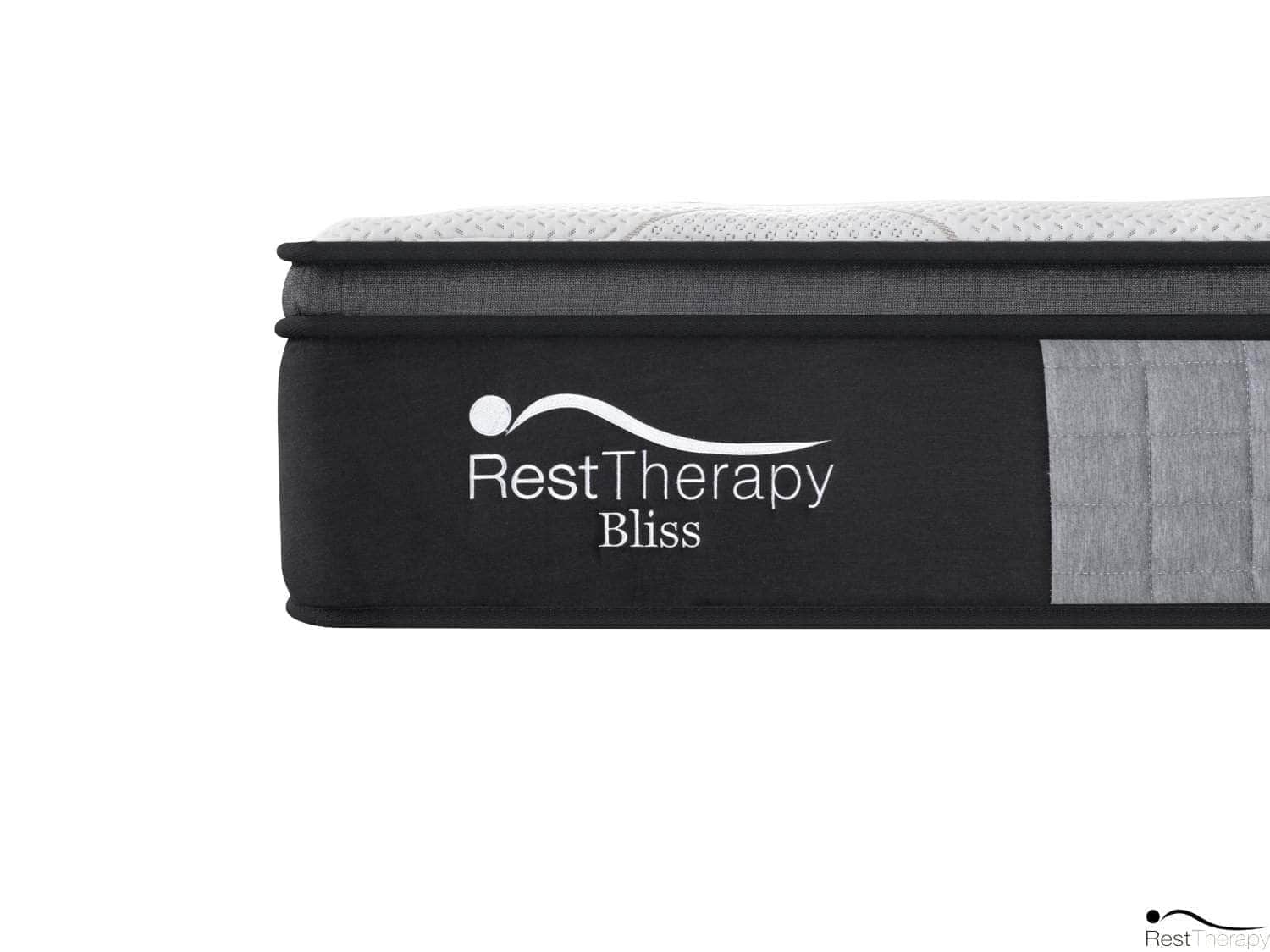 Rest Therapy Mattress 12 Inch Bliss Bamboo Plush Pocket Coil Mattress with Gel Memory Foam - Available in 2 Sizes